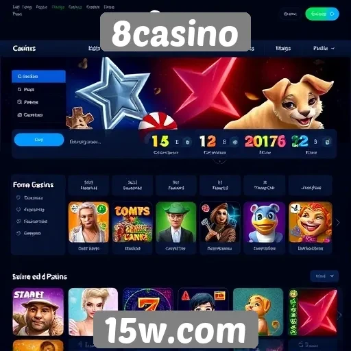Interface do usuário do site 8casino é intuitiva